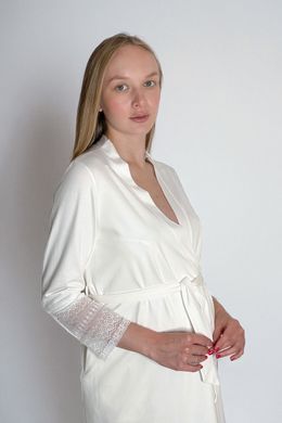 Халат для беременных и кормящих Мамин Дом, молочный, S