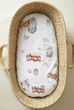 Наматрасник непромокаемый в коляску BabyStarTex, 35х75см, белая/мишка на облаке с шариками, Унисекс, для коляски