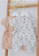 Мусліновий комбінезон для малюків Кімоно Minikin, муслін, білий з малюнком, Унісекс, 56