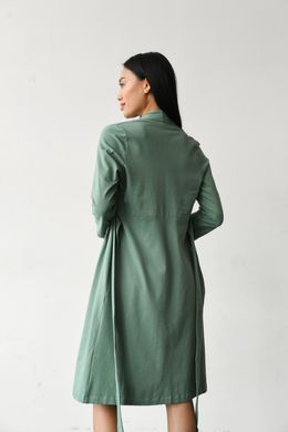 Комплект халат и сорочка в роддом Мамин Дом, зеленый, XS