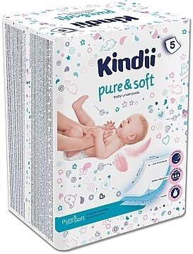 Детские одноразовые пеленки Kindii Pure Soft 60х40, 1уп/5шт, 40х60см, 5 шт