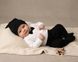 Комплект літній на выписку 3пр Джентельмен Babystartex, кулир, білий чорний, Хлопчик, 56