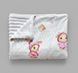 Плед детский из плюша Babystartex, белый/кролики в розовой одежде, Девочка, 100*80, без утеплителя