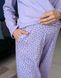 Комплект пижама штаны и лонгслив Капельки (сиреневый), стрейч-кулир, 50-52