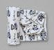 Простынь для детской кроватки на резинке Babystartex, 120х60см, фланель, белая/мишка It's a Boy, Мальчик