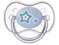 Пустышка силиконовая круглая Newborn Baby Canpol Babies, 0-6мес, Мальчик, Голубой, Круглая