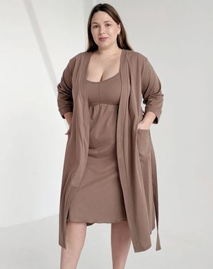 Комплект в роддом для беременных и кормящих (капучино), кулир, 46-48