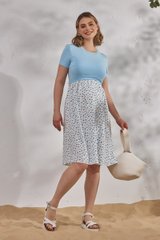 Сукня для вагітних та годуючих з трикотажним ліфом GWINNETT Yula Mamma, S