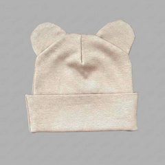 Шапочка для малышей стрейчевая Babystartex, осень/весна, бежевая, Унисекс, 56-62