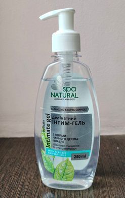 Гель-мило інтимне з оліями чайного дерева і шавлії NATURAL SPA, 250 мл, 250 мл
