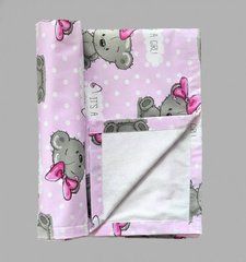 Пеленка непромокаемая из польского хлопка BabyStarTex, розовая/мишка Its a girl, Девочка, 50х70 см