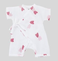 Мусліновий комбінезон для малюків Кімоно Minikin, муслін, молочний рожевий, Унісекс, 56