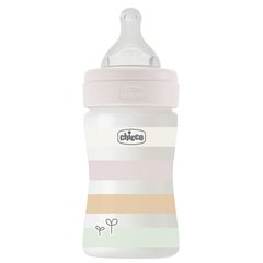 Бутылочка пластик Well-Being Colors Chicco, 150мл, соска силикон, 0м+, Девочка, Розовый, 150мл