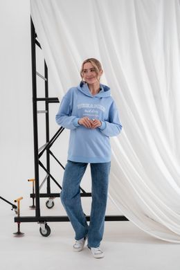 Джинси для вагітних Anne Yula Mama, сині зі сніжним ефектом, S