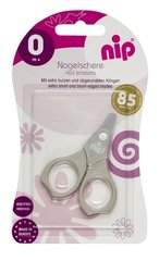 Ножницы безопасные для новорожденных Nip 0+, Унисекс, серый