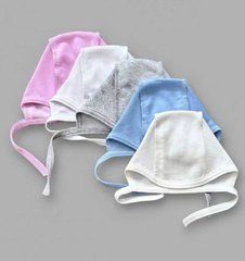 Чепчик для новорожденных BabyStarTex, кулир, Унисекс, молочный, 56
