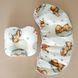 Набір для коляски наматрацник і подушка Babystartex, білий/ведмедик спить на хмарі, Унісекс, для коляски
