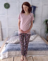 Комплект пижама со штанами BLOOM (пудровый), кулир, 54-56