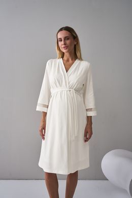 Халат для беременных и кормящих Leticia Yula mama, молочный, S