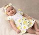 Боди-платье короткий рукав Лимоны + повязка Babystartex, кулир, Девочка, 56-62