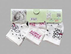 Шкарпетки для немовлят BabyStarTex, х/б, 3 пари, молочні у малюнок, Унісекс