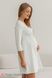 Базова нічна сорочка для вагітних та годуючих ALISA Юла Мама, молочна/кольорові крапки, S