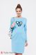 Теплое платье для беременных и кормящих MILANO Yula Mamma, голубое, S
