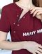 Сорочка для вагітних та годуючих HAPPY MOM (бордовий), кулір, 58-60