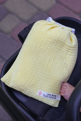 Накидка для кормления ребенка Yula mama, муслин, желтая