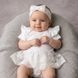 Комплект нарядний боді-плаття пов'язка з мереживом Babystartex, інтерлок, Дівчинка, 56-62