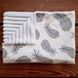 Плед детский из плюша Babystartex, белый/серые перышки, Унисекс, 100*80, без утеплителя