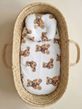 Набор для коляски наматрасник и подушка Babystartex, белый/коричневые мишки_1